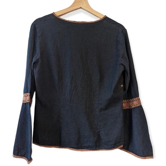 Y2K Bell Sleeve Tie Front Cardigan - Picture 3 of 11